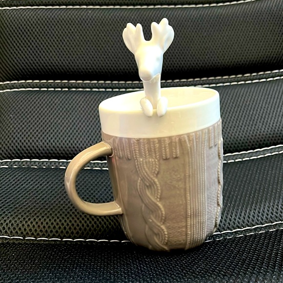 NEW Ceramic Mug with Deer Spoon - Picture 2 of 5